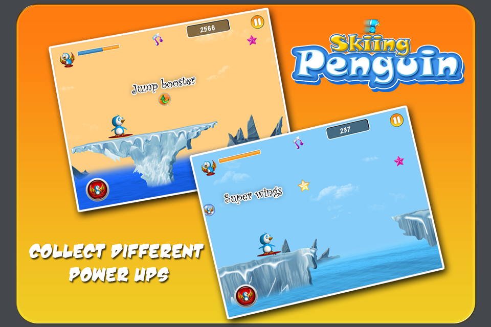 Screenshot Skiing Penguin for iPhone Screenshot Skiing Penguin for iPhone
